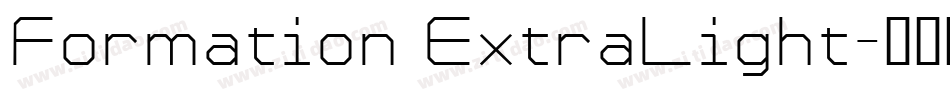 Formation ExtraLight字体转换